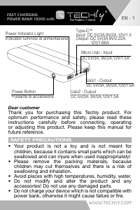 Manuale Techly I-CHARGE-1000020W Caricatore portatile