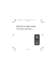 Manual LG KG276 Mobile Phone