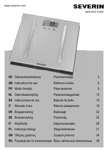 Mode d’emploi Severin PW 7010 Pèse-personne