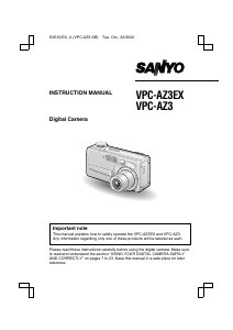 Handleiding Sanyo VPC-AZ3EX Digitale camera
