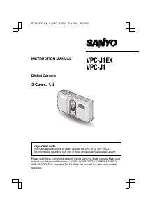 Handleiding Sanyo VPC-J1 Xacti Digitale camera