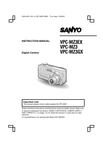 Handleiding Sanyo VPC-MZ3EX Digitale camera