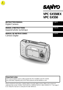 Handleiding Sanyo VPC-SX550EX Digitale camera