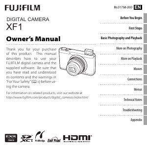 Handleiding Fujifilm XF1 Digitale camera