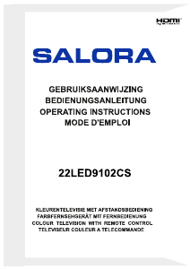 Handleiding Salora 22LED9102CS LED televisie