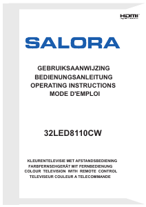 Mode d’emploi Salora 32LED8110CW Téléviseur LED