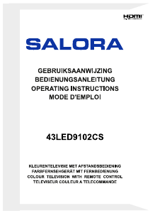 Handleiding Salora 43LED9102CS LED televisie