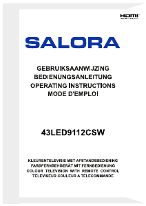 Handleiding Salora 43LED9112CSW LED televisie
