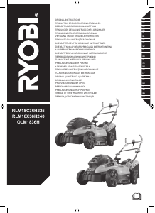 Instrukcja Ryobi RLM18C36H225 Kosiarka