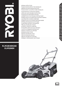 Manual de uso Ryobi RLM18X40H240 Cortacésped