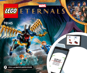 Vadovas Lego set 76145 Super Heroes Amžinųjų puolimas iš padangių