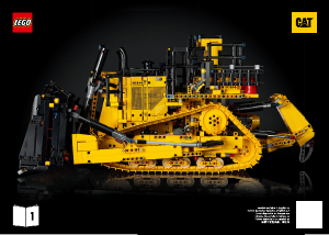 Manuale Lego set 42131 Technic Bulldozer Cat D11 controllato da app