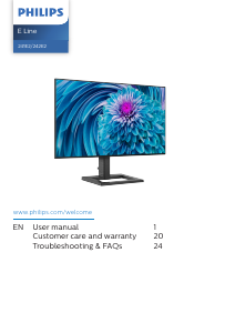Manual Philips 241E2FD E Line LED Monitor