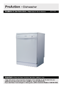 Bruksanvisning ProAction PRFS125W Diskmaskin