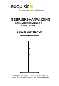 Manual Exquisit SBS 235-200FBLACK Fridge-Freezer