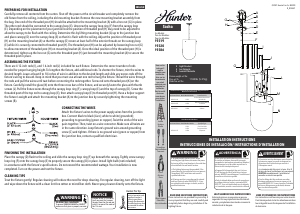 Manual de uso Hunter 19320 Sacha Lámpara