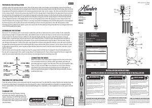 Manual de uso Hunter 19312 Belltown Lámpara