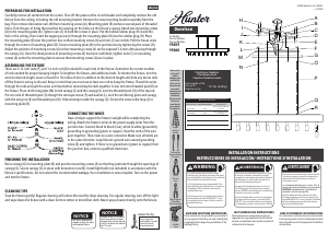 Manual de uso Hunter 19059 Donelson Lámpara