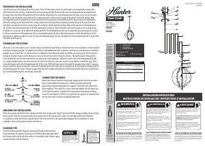 Manual de uso Hunter 19221 Stone Creek Lámpara