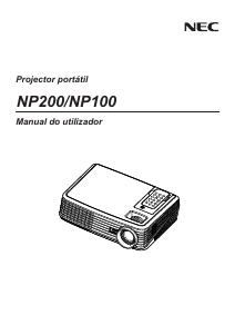 Manual NEC NP100 Projetor