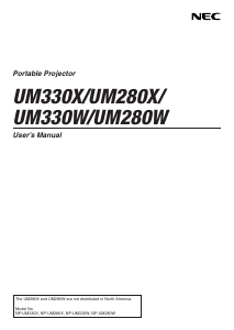 Bruksanvisning NEC UM330X Projektor