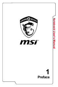Bruksanvisning MSI GT72 6QD Dominator G tobii Bärbar dator