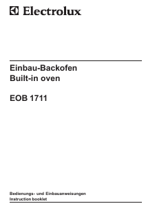 Manual Electrolux EOB1711X Oven