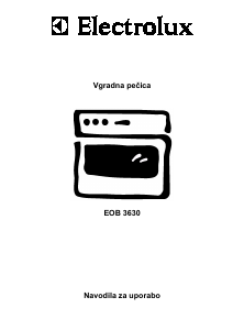 Priročnik Electrolux EOB3630X Pečica