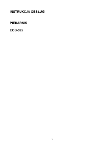 Instrukcja Electrolux EOB395X Piekarnik