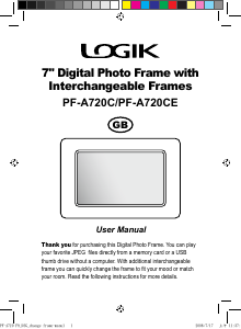 Manual Logik PF-A720C Digital Photo Frame