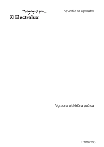 Priročnik Electrolux EOB67200X Pečica