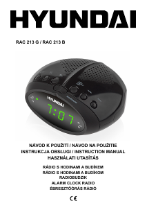 Návod Hyundai RAC 213 B Rádiobudík