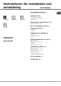 Käyttöohje Hotpoint-Ariston AQ114D 69D Aqualtis Pesukone