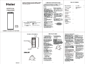 Handleiding Haier HFZ-238G Vriezer