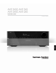 Käyttöohje Harman Kardon AVR 365 Vastaanotin