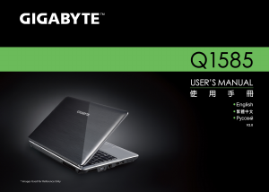 Bruksanvisning Gigabyte Q1585 Bärbar dator