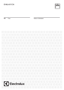 Mode d’emploi Electrolux EH6L40YCN Cuisinière
