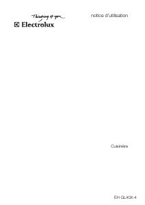 Mode d’emploi Electrolux EHGL40X4SP Cuisinière