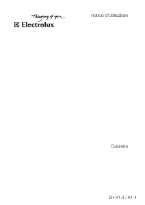Mode d’emploi Electrolux EHK1-3SW Cuisinière