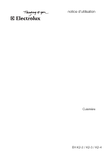 Mode d’emploi Electrolux EHK2-3SW Cuisinière