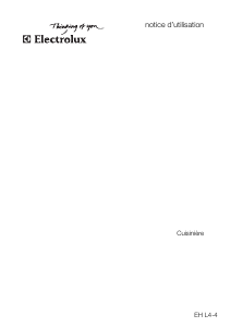 Mode d’emploi Electrolux EHL44WE Cuisinière