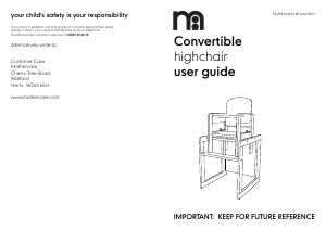 Handleiding Mothercare Convertible Kinderstoel