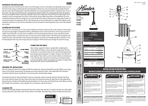 Manual de uso Hunter 19104 Bridgemoor Lámpara