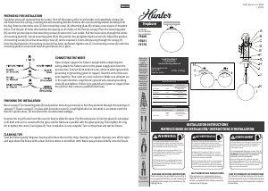 Manual de uso Hunter 19170 Hepburn Lámpara