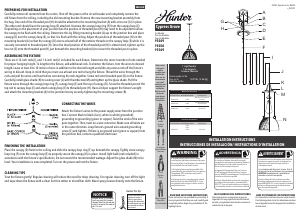 Manual de uso Hunter 19250 Cypress Grove Lámpara