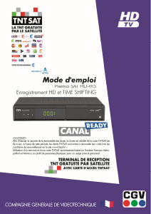 Mode d’emploi CGV Premio SAT HD-W5 Récepteur numérique