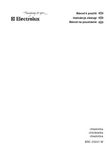 Návod Electrolux ERC25001W Chladnička