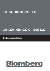 Bedienungsanleitung Blomberg GIS 1220 Geschirrspüler