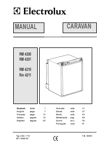 Manual Electrolux RM 4210 Refrigerator