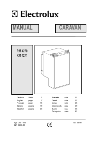 Manual Electrolux RM 4271 Refrigerator